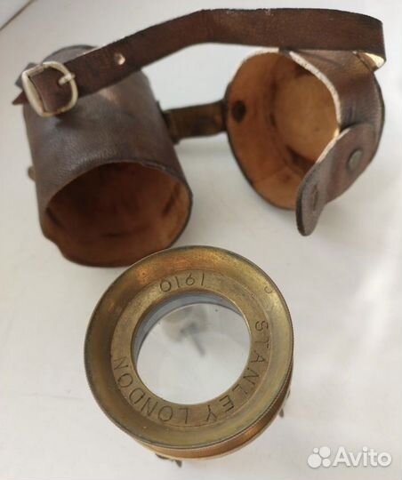 Антикварная 1910 военная английская лупа для карт