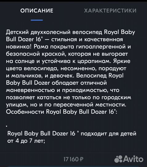 Детский велосипед роял baby BullDozer