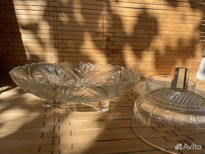 Ваза для фруктов на ножках+ вазочка с крашкой