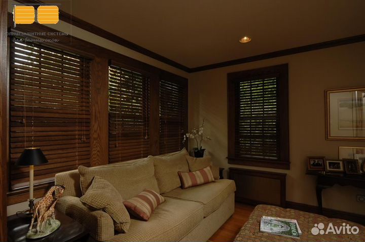 Деревянные жалюзи горизонтальные