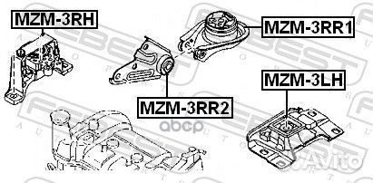 Опора двигателя mazda 3 03-08 прав. MZM-3RH Febest