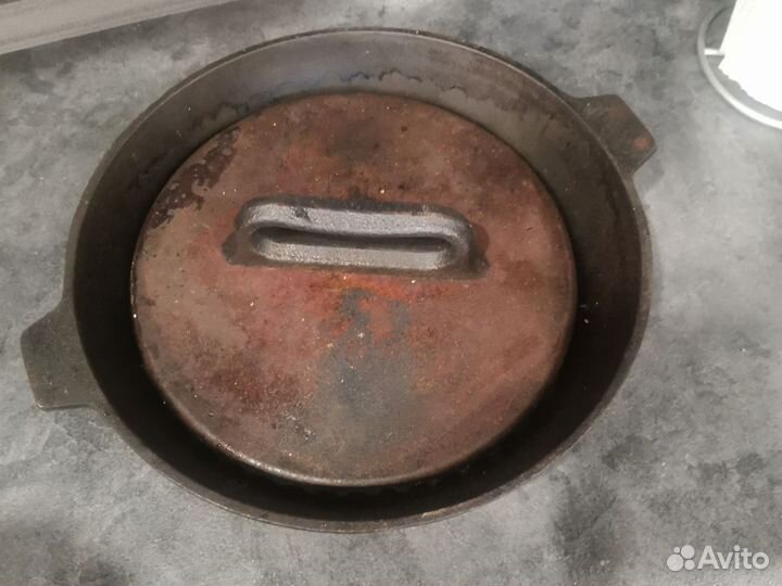 Чугунная сковорода гриль с прессом