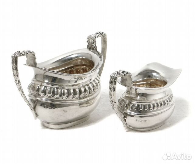 Серебряный чайный сервиз, 3 предмета. Англия, 1905