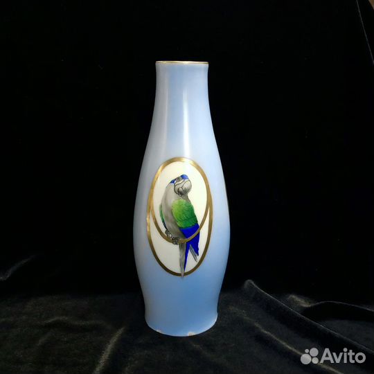Ваза для цветов. Fraureuth kunstabteilung. Попугаи