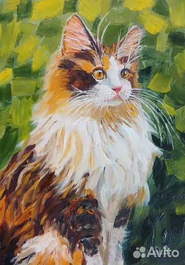 Картины маслом животные коты