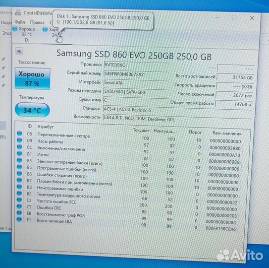 Ssd samsung 860 evo 250gb