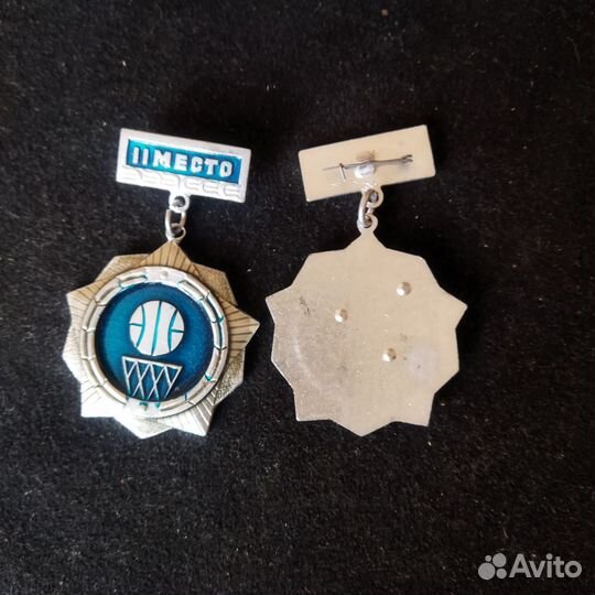 Значок баскетбол, 2 место