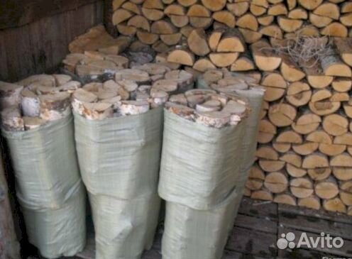 Дрова в мешках