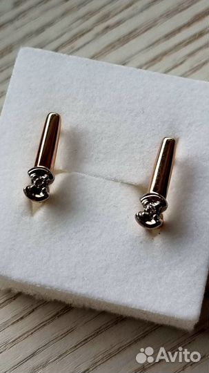 Золотые серьги 585 с бриллиантами