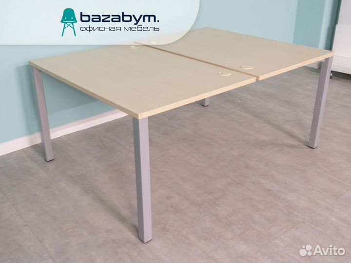 Стол бенч-система 2 рабочих места 75х120х163 см