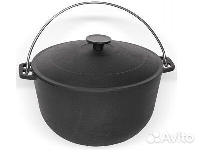 Казан 12л чугун с крышкой биол