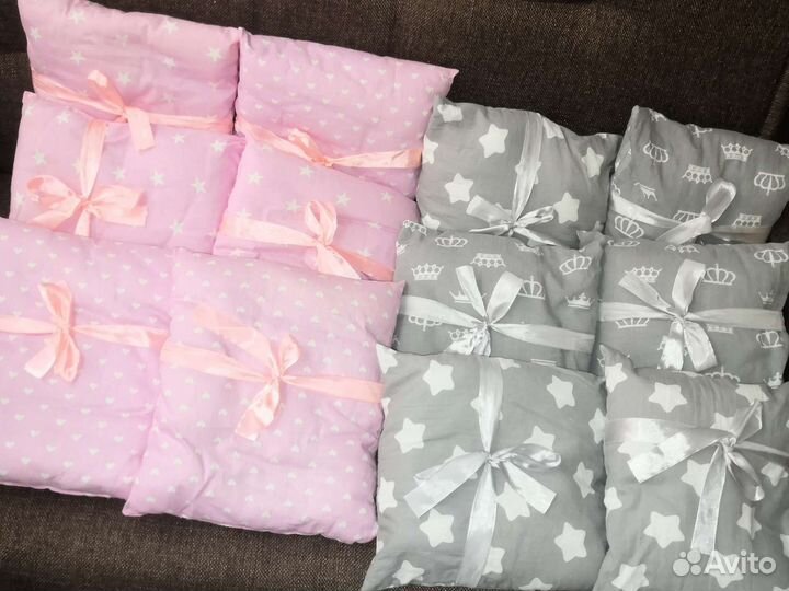 Бортики в кроватку 12 штук (+подарок)