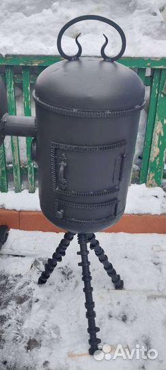 Мангал/коптильня, место для казана