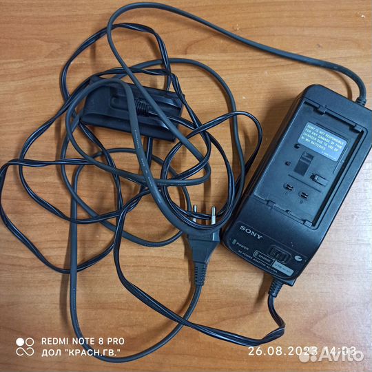 Адаптер питания видеокамеры sony AC-V16A, 10/7,5V