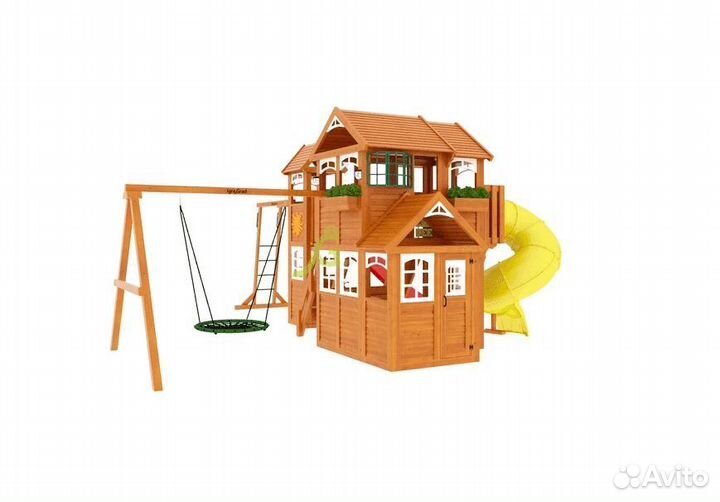 Детский комплекс Клубный домик Макси с трубой Luxe