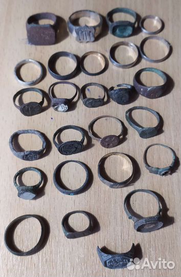Старинные кольца,5 серебряных