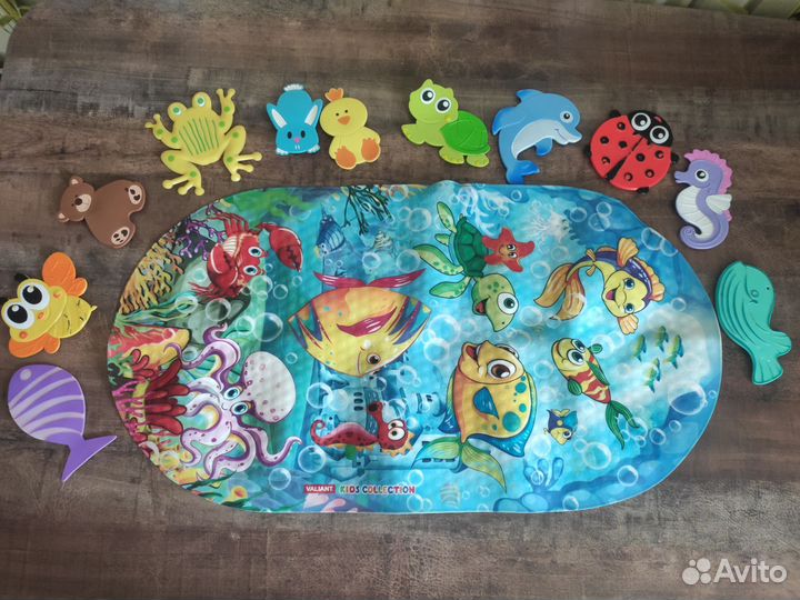 Коврик для ванной и 10 мини ковриков для ванной