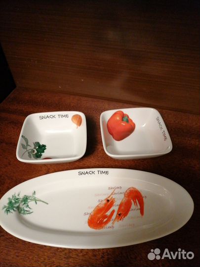 Набор блюд для закусок, 3 предмета