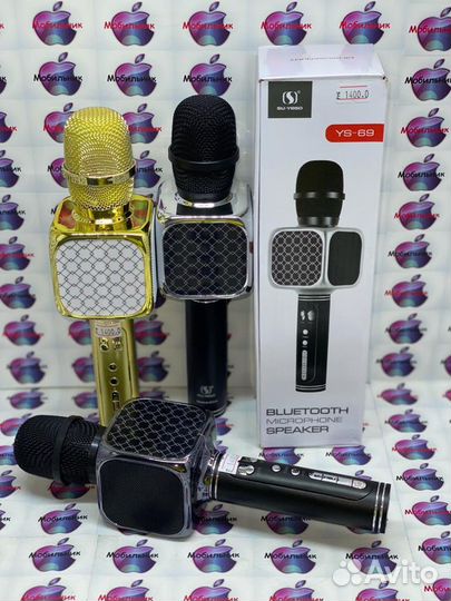 Микрофон для караоке bluetooth YS-999 Gold