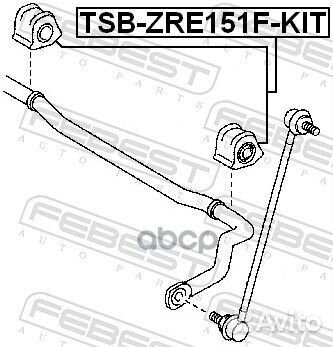 Втулка стабилизатора (комплект) перед прав/ле