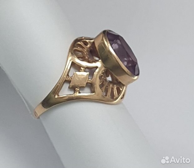 Золотое кольцо с александритом 583 СССР