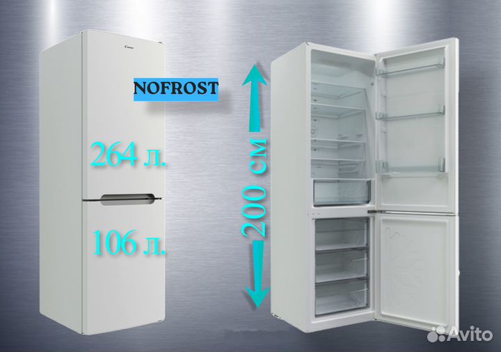 Холодильник Candy ccrn 6200 W белый (FNF)