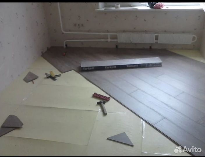 Замена деревянного пола Ремонт / Монтаж