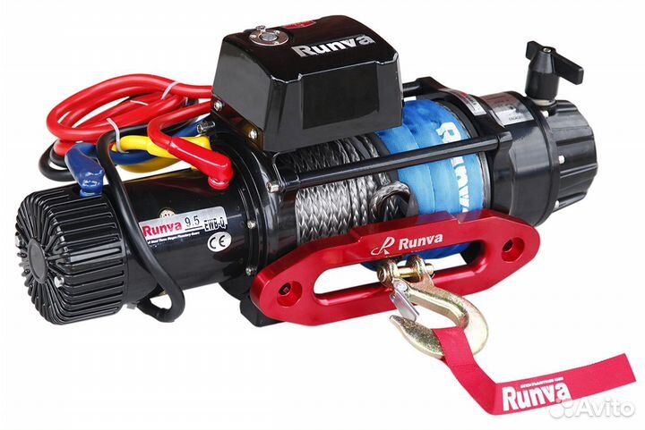 Лебёдка электрическая 12V Runva 9500lbs 4350к (син