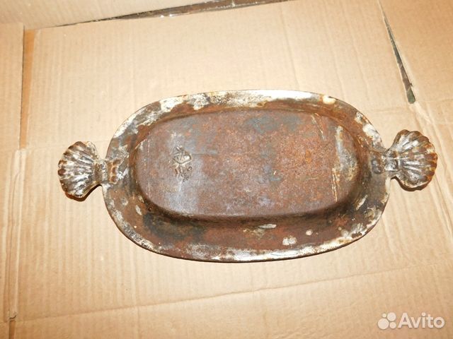 Чугунная крышка от антикварной, царской утятницы