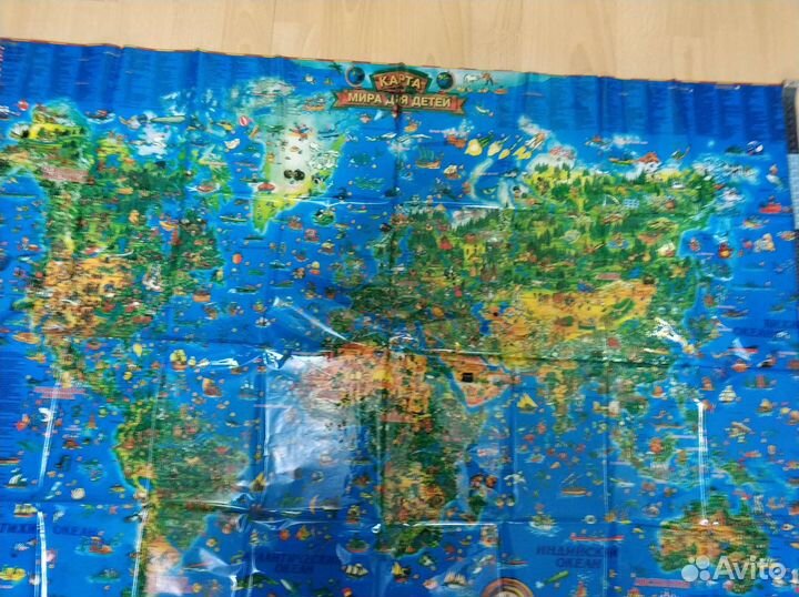 Карты для детей 103*75 см. Политическая и др