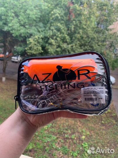 Кукан 3,5м. 5 карабинов, поплавок, трос металл