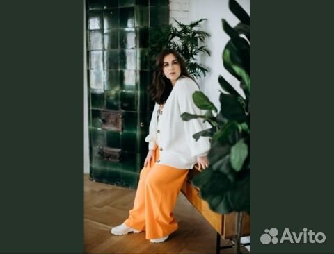 Кардиган шерстяной белый XL на 56 Lady Girl