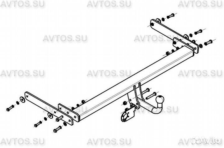 Фаркоп volkswagen tiguan (2007-2015) (AvtoS VW 23)