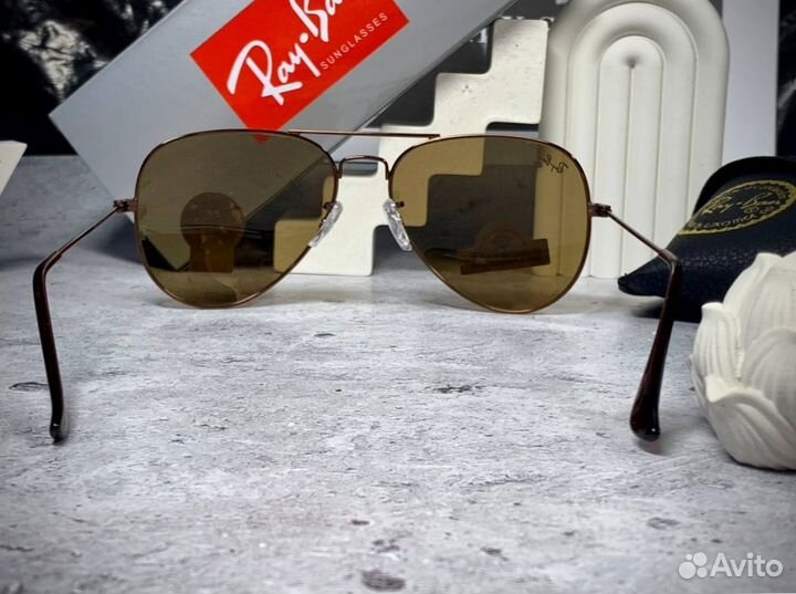 Очки Ray Ban Aviator коричневые