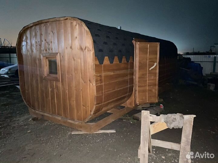 Баня-бочка под ключ