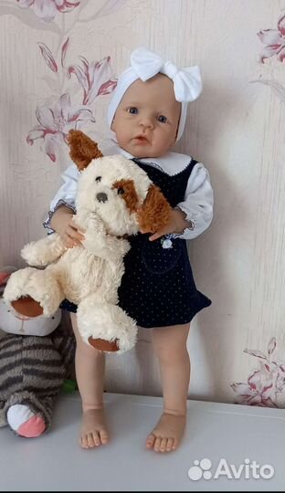 Кукла Реборн 60 см,ручной росписи