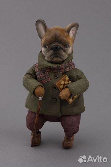 Ватные елочные и интерьерные игрушки Бульдог