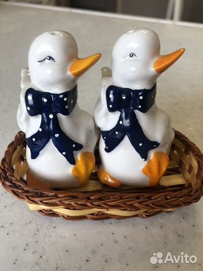 Солонка и перечница Гусики, новые