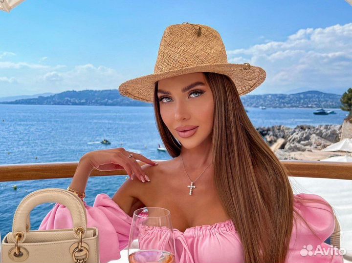 Шляпа женская соломенная