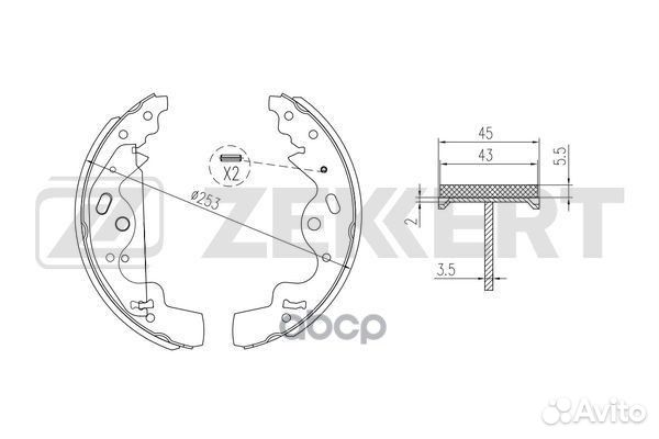 Колодки торм. бараб. задн. Land Rover Freelande