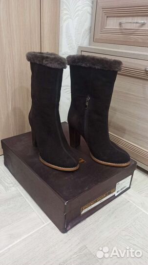 Сапоги Зимние. Натуральная замша-мех. Размер 36