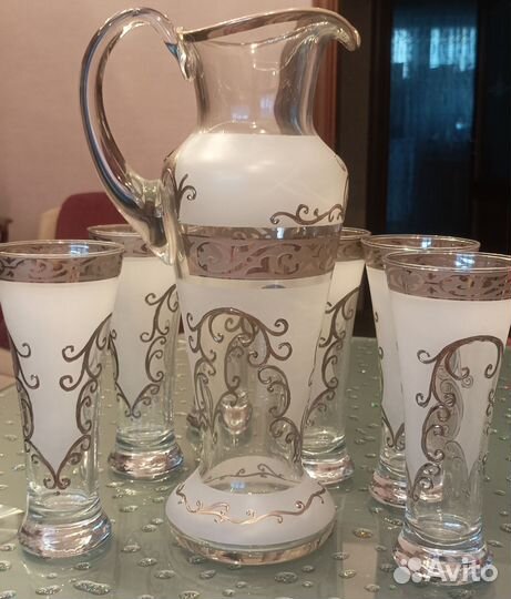 Набор для напитков богемское стекло