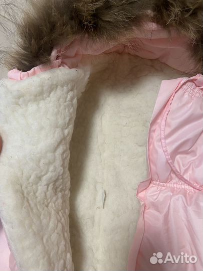 Зимний комбинезон конверт для новорожденных