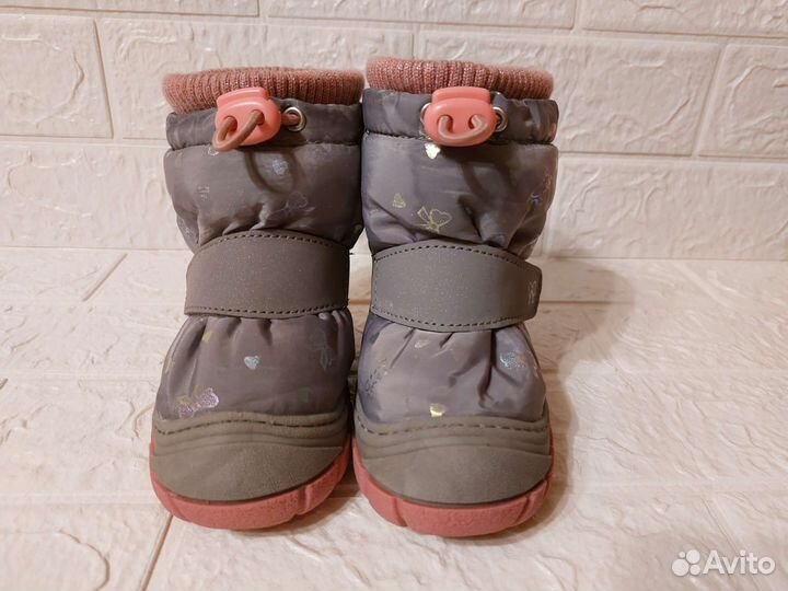 Детские дутики pasito зимние сапоги на девочку 23