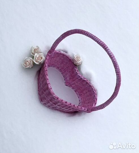 Корзина плетеная «Сердце»