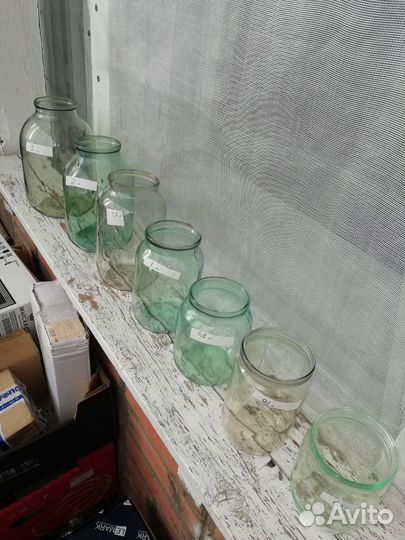 Стекло банки разные по объёму
