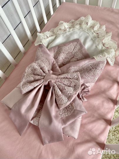 Конверт-одеяло для девочки на выписку