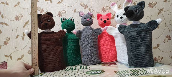 Вязаные игрушки. Театр Теремок. Герои сказок