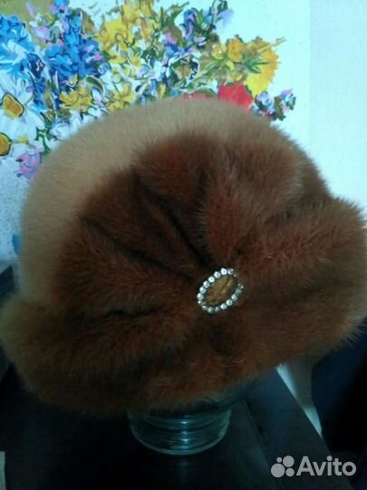Шапка норковая женская