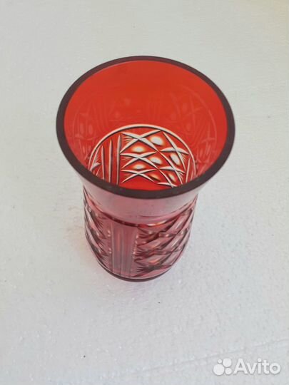 Ваза из цветного хрусталя 60-е годы 20 века СССР